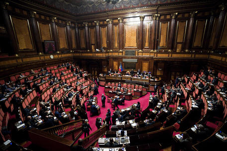 L'aula del Senato durante la discussione sul decreto intercettazioni © ANSA