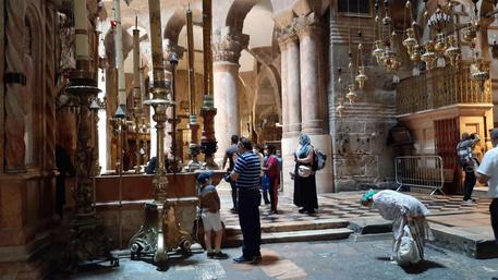 Basilica della natività a Betlemme riaperta dopo il lockdown © ANSA