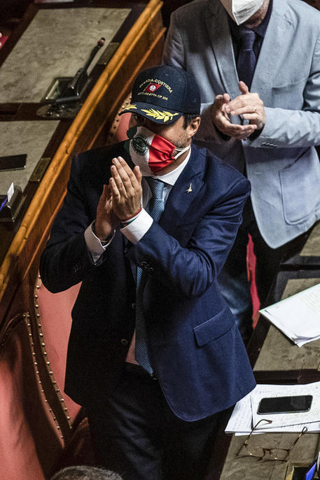 Matteo Salvini al Senato © ANSA