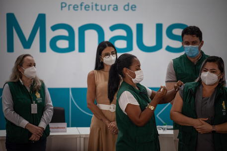 Campagna vaccinale anti Covid a Manaus, Brasile © EPA