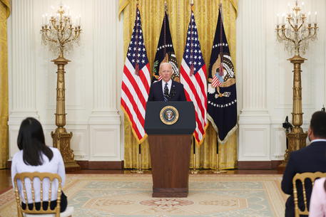 La conferenza stampa di Biden © EPA