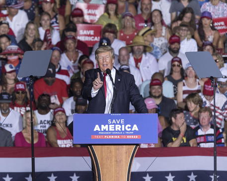 L'ex presidente Usa Donald J. Trump a Sarasota, Florida © EPA
