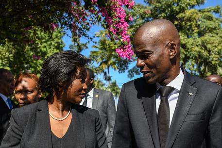 Il presidente assassinato di haiti, Jovenel Moise, con la moglie, Martine © AFP
