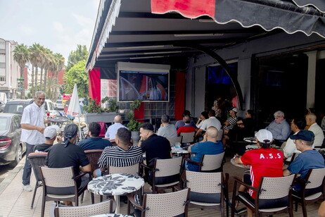 Fans in Morocco watch the FIFA Women's World Cup match France vs Morocco
