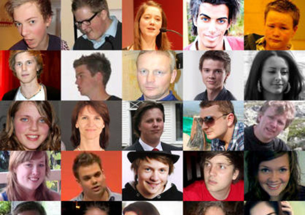 Alcune delle vittime degli attacchi in Norvegia nelle foto prese da Facebook © ANSA