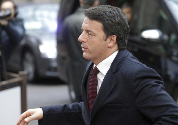 Renzi giunto a vertice Ue dopo riunione europarlamentari Pd (ANSA)