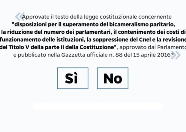 Referendum, scheda del quesito referendario © ANSA