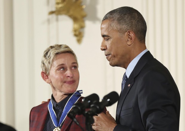 Barack Obama,Ellen DeGeneres (foto: AP)