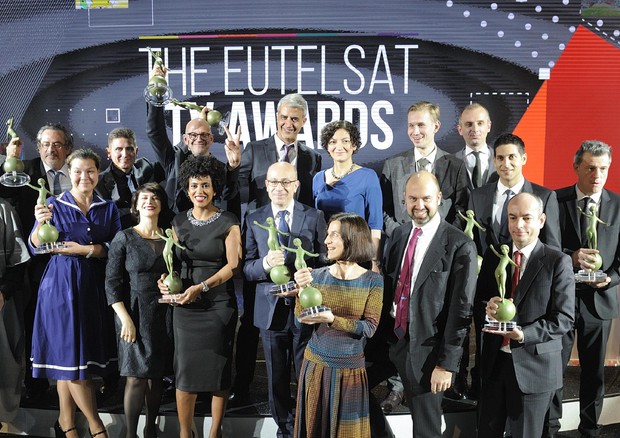 I vincitori degli Eutelsat TV Awards © ANSA