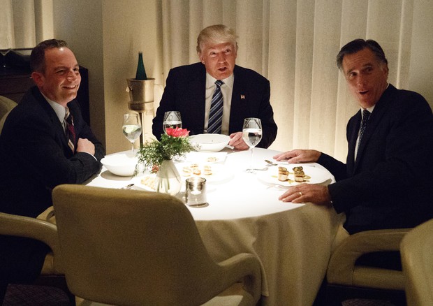 Donald Trump,Mitt Romney,Reince Priebus (foto: AP)