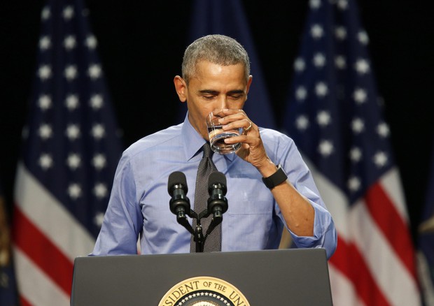 President Obama at Northwestern High School in Flint (foto: EPA)