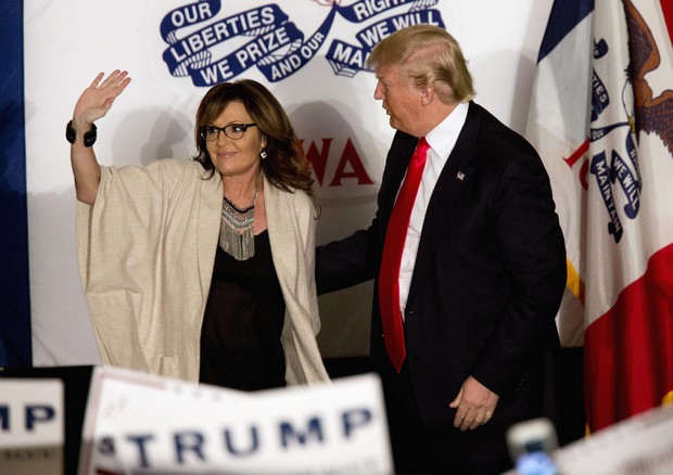 Donald Trump, Sarah Palin (foto: AP)
