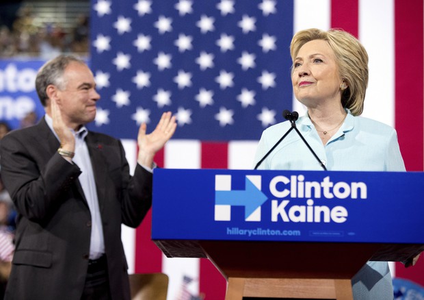 Hillary Clinton,Tim Kaine (foto: AP)