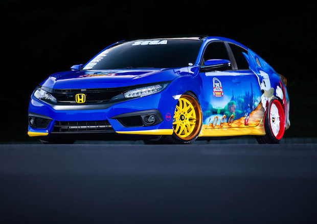 Honda dedica una Civic ai 25 anni del videogame Sonic © Honda