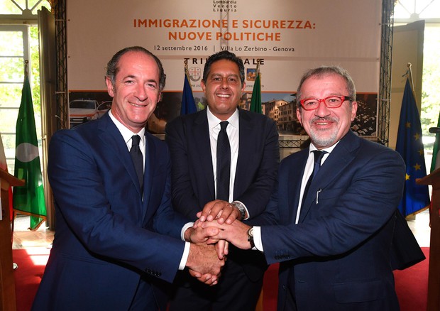 Luca Zaia, Giovanni Toti e Roberto Maroni © ANSA