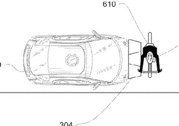 Brevettato sistema di airbag esterni per le Google car © U.S. Patent & Trademark Office/The Mercury News