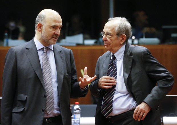 Pier Carlo Padoan con Pierre Moscovici (archivio) © EPA