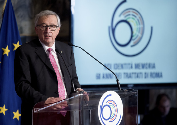 Jean-Claude Juncker a Roma per i 60 anni dei Trattati - fonte: EP (foto: Ansa)