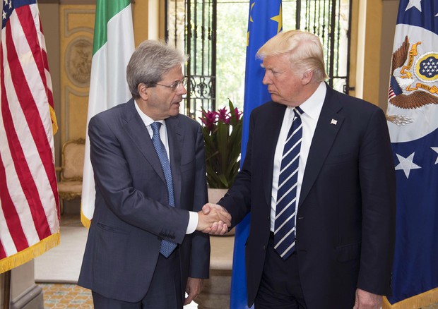Paolo Gentiloni incontra il presidente americano Donald Trump (foto: ANSA)