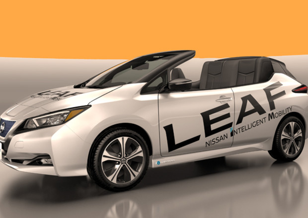 La cabriolet Open Air derivata dall'elettrica Nissan Leaf è un esemplare unico © ANSANissan Press