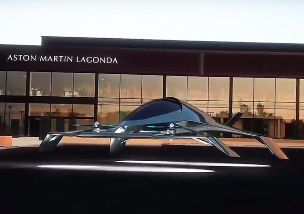 Il Volante Vision Concept prefigura un possibile futuro ultraleggero con propulsori ibridi a pilotaggio autonomo © Aston Martin Press