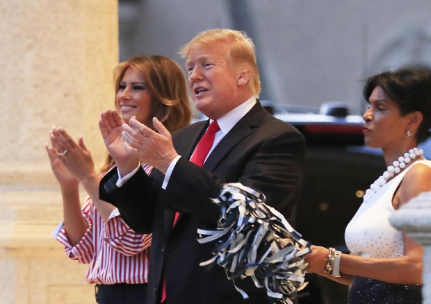 Donald Trump,Melania Trump,Barron Trump (foto: AP)