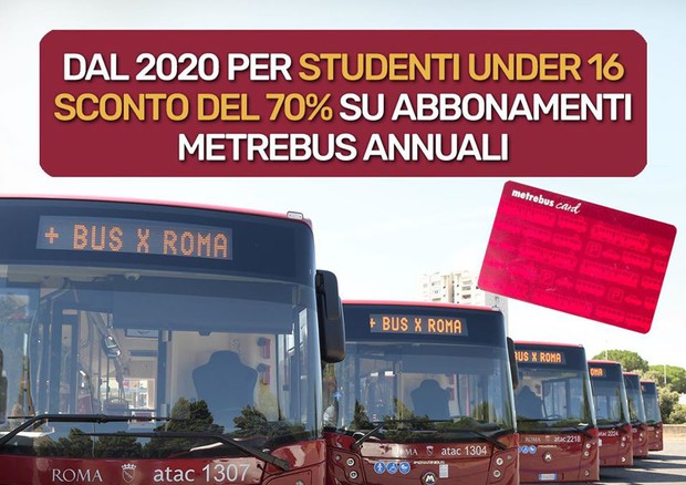 Roma, abbonamento annuale per studenti under 16 scontato del 70% © Facebook