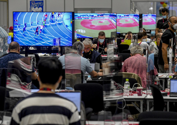 Il Press center dell'Olimpiade (foto: ANSA)