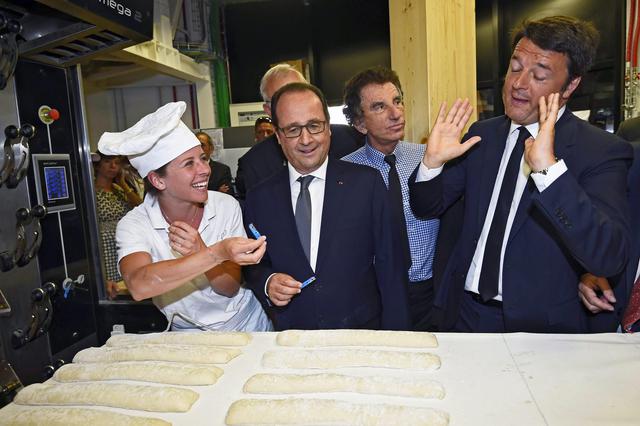 FrencH President Hollande visits Expo Milan