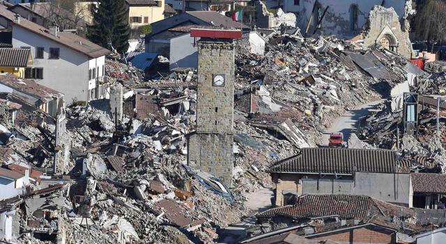 Amatrice sei mesi dopo il terremoto che ha colpito il Centro Italia © Ansa
