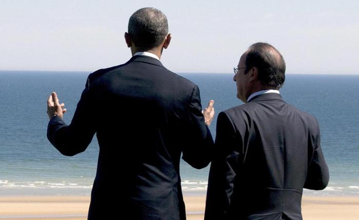 Obama e  Hollande (foto: EPA)