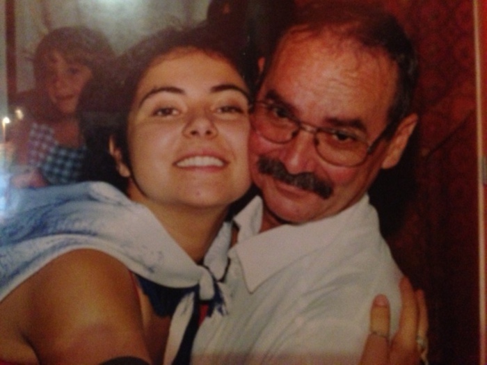 Valentina Voghera con il papà (foto: ANSA)