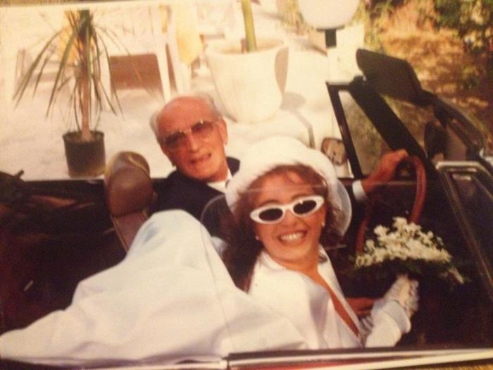 Tiziana Cucè con il papà in un giorno molto speciale, Messina 5 settembre 1992 (foto: ANSA)