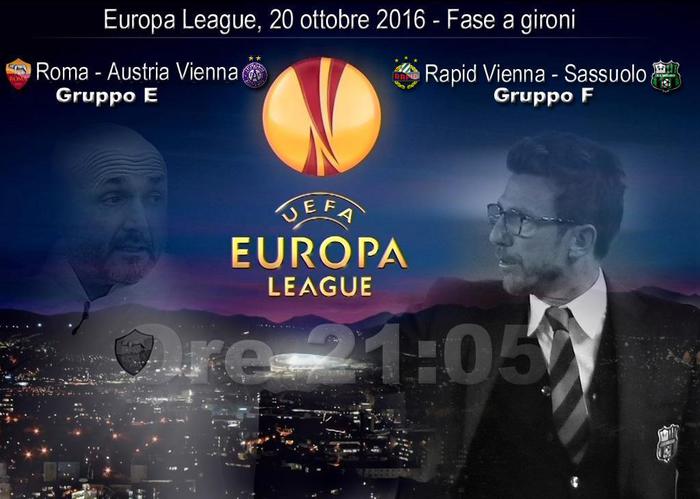Europa League: Roma Austria Vienna per il primato, Rapid ... - ANSA.it