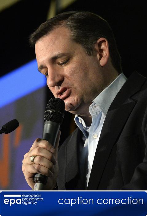 Un deluso Ted Cruz nel discorso di saluto in Indiana.