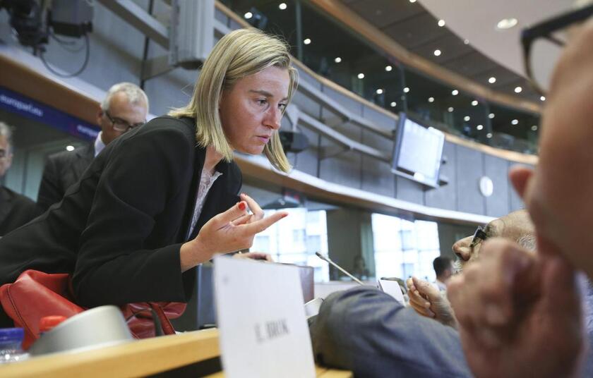 Federica Mogherini in audizione al Parlamento europeo © ANSA/EPA