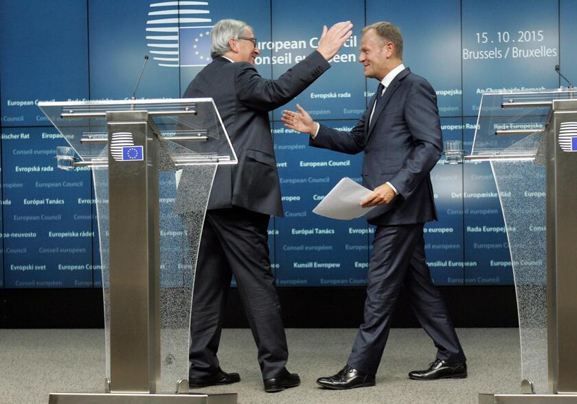Jean-Claude Juncker e Donald Tusk © ANSA/AP