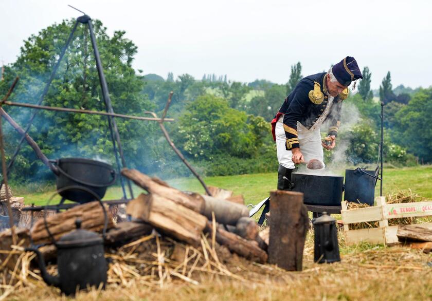 La rievocazione della battaglia di Waterloo © ANSA/EPA