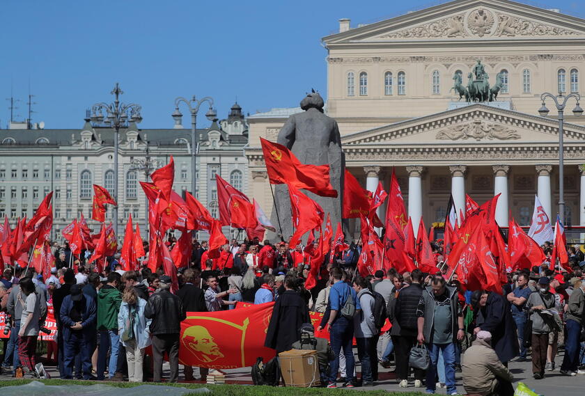 Marcha en Moscú por el Día del Trabajo