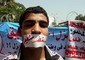 Un giovane egiziano durante una protesta al Cairo © ANSA