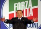 Berlusconi nel suo comizio a Milano © Ansa