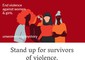 Un'immagine pubblicata sul profilo twitter di UN Women per dire basta alla violenza sulle donne, in  occasione del 25 novembre © Ansa