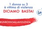 Il logo dell'iniziativa #unrossoallaviolenza © ANSA
