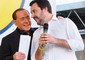 Il segretario della Lega Nord Matteo Salvini (D) con Silvio Berlusconi  (archivio) © Ansa