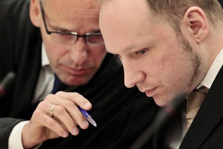 E' iniziato nel tribunale di Oslo il processo a Anders Behring Breivik come autore delle stragi di Oslo e Utoya costate la vita a 77 persone © Ansa