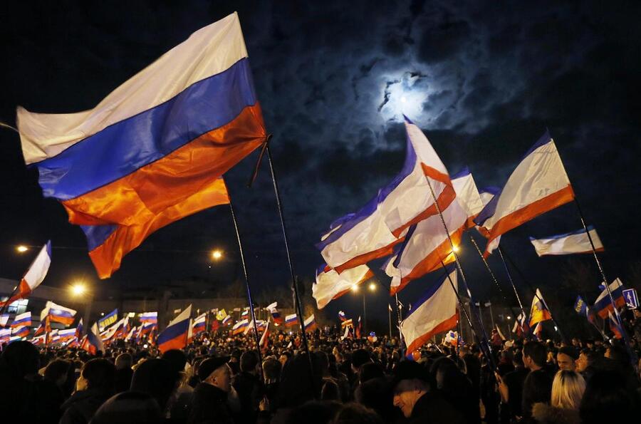 Il 16 marzo, la Crimea celebra la vittoria del referendum per tornare alla Russia © Ansa
