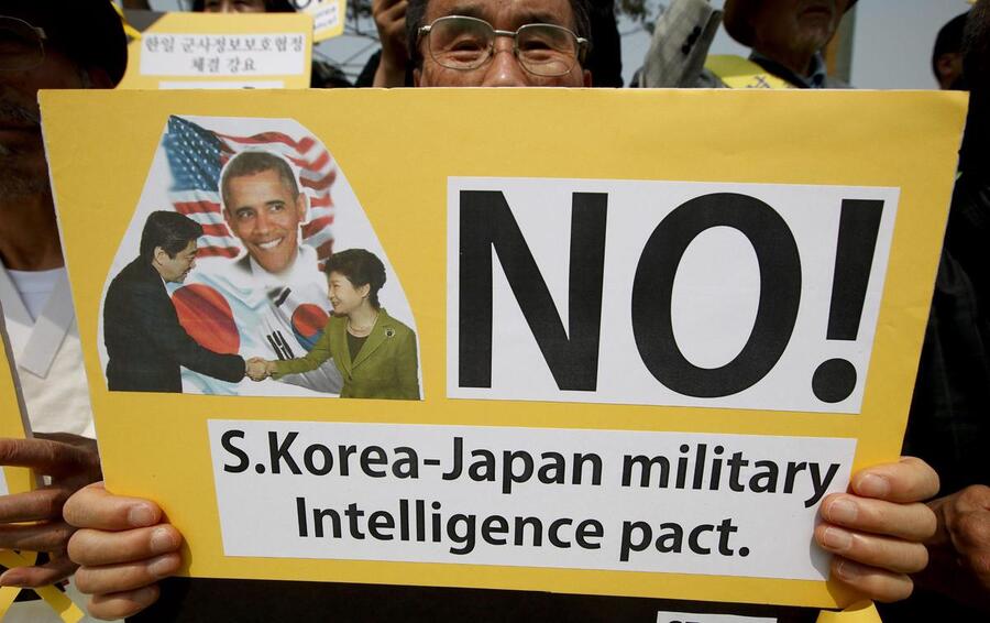 Anti USA protest in South Korea © 