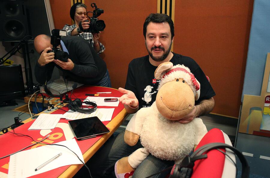 Salvini ospite di 'Un giorno da pecora', 20 gennaio 2015 ANSA/ALESSANDRO DI MEO © Ansa
