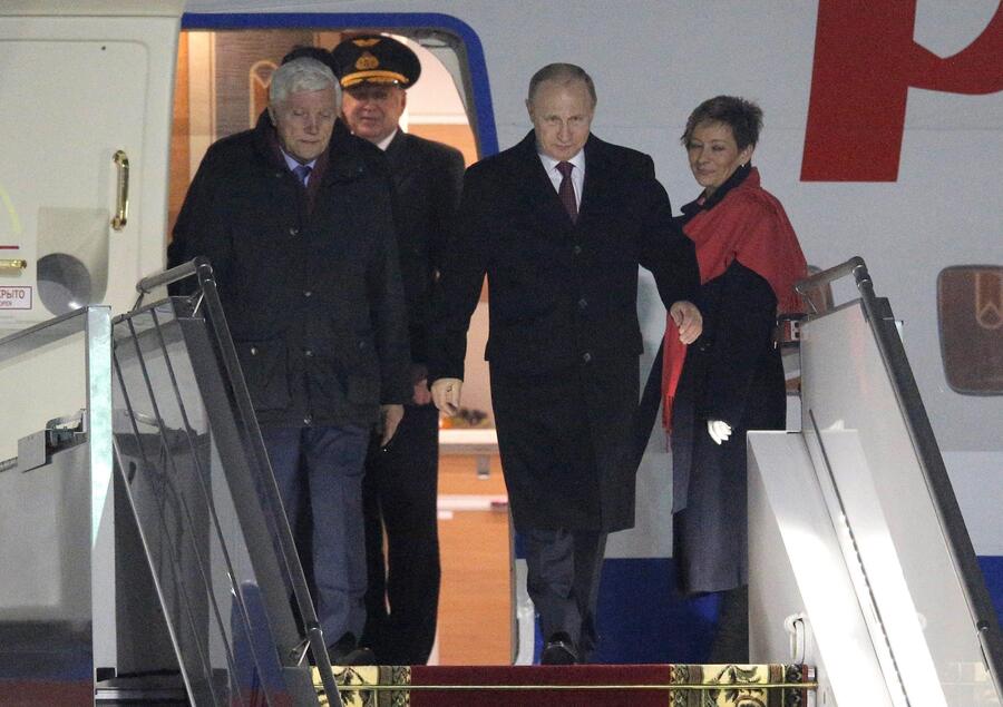L'arrivo del presidente russo Putin © Ansa