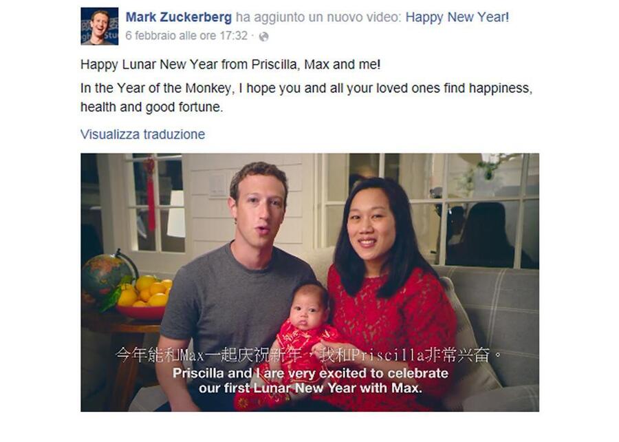 Mark Zuckerberg su Fb © Ansa
